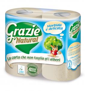 Grazie Natural toilet paper 4 maxi rolls basic